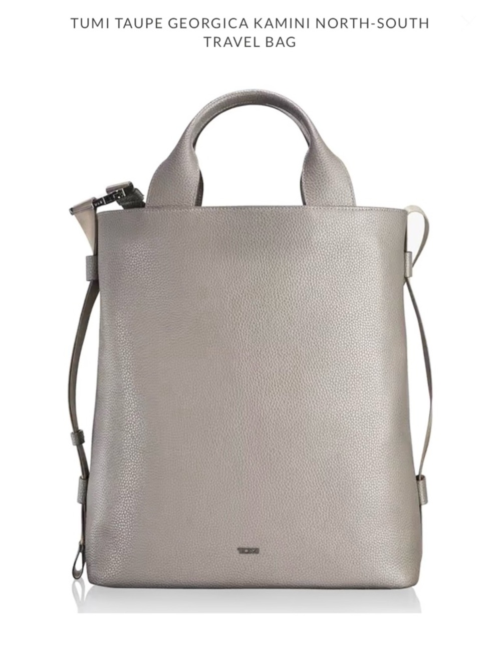 Tumi Grey Georgica Kamini North-South Leather Travel Bag